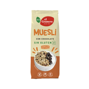 Muesli con Chocolate Sin Gluten Bio, 375 g