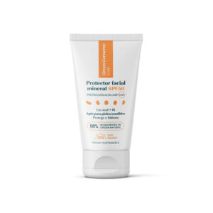 Protector facial mineral SPF50 apto para piel sensible