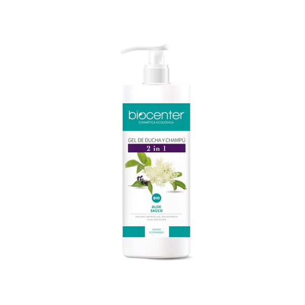 BIOCENTER GEL DE DUCHA Y CHAMPÚ NATURAL 2 EN 1 - LÍNEA BOTANICAL - ECOLÓGICO Y VEGANO 500 ML