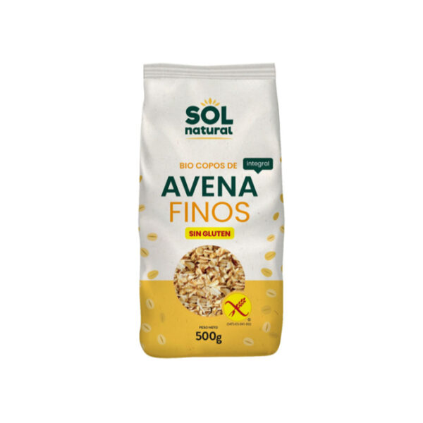 Copos de avena integral finos sin gluten Bio