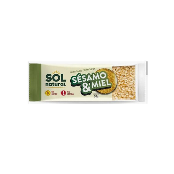 Barrita de granos de sésamo & miel Sol natural