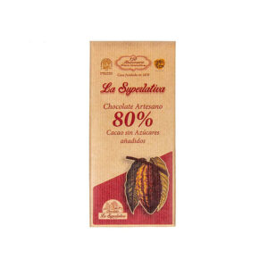 Chocolate 80% Cacao sin Azúcares añadidos / 150gr
