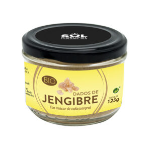 Dados de jengibre con azúcar de caña