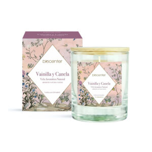 Vela natural de cera de soja - VAINILLA Y CANELA Biocenter